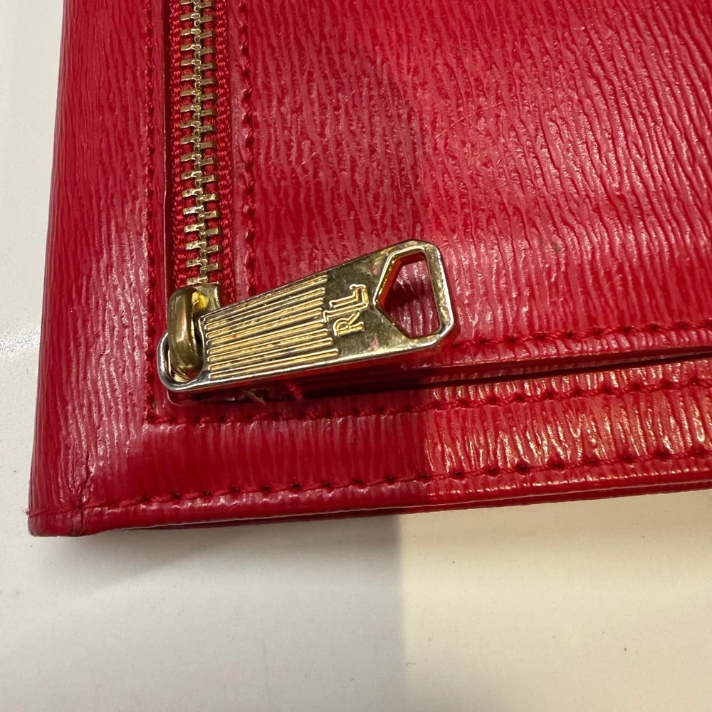 Lauren Ralph Lauren Boxed Crosshatch Leather Slim Snapped-Closure Wallet